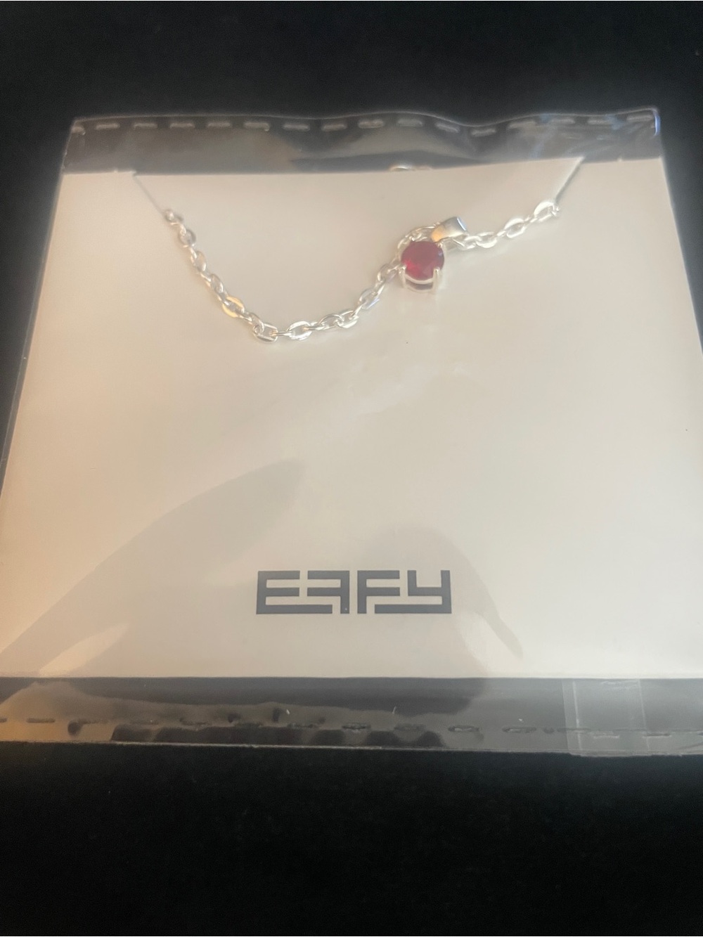 EFFY Silver necklace with Red Gemstone NEW!